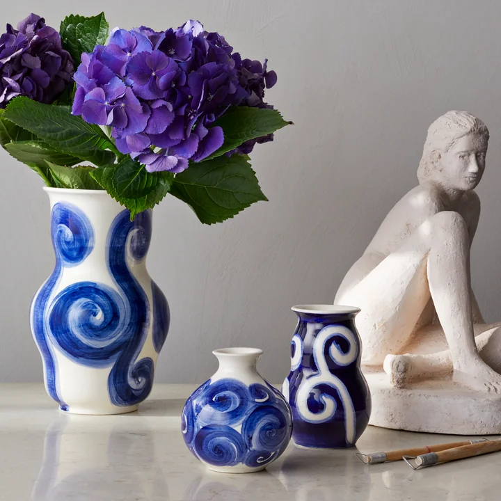 Kähler Design - Tulle Vase, H 22,5 cm, blau