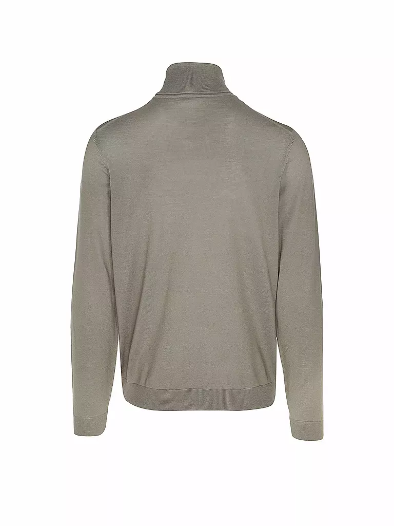 BOSS Rollkragenpullover Slim Fit MUSSO grün