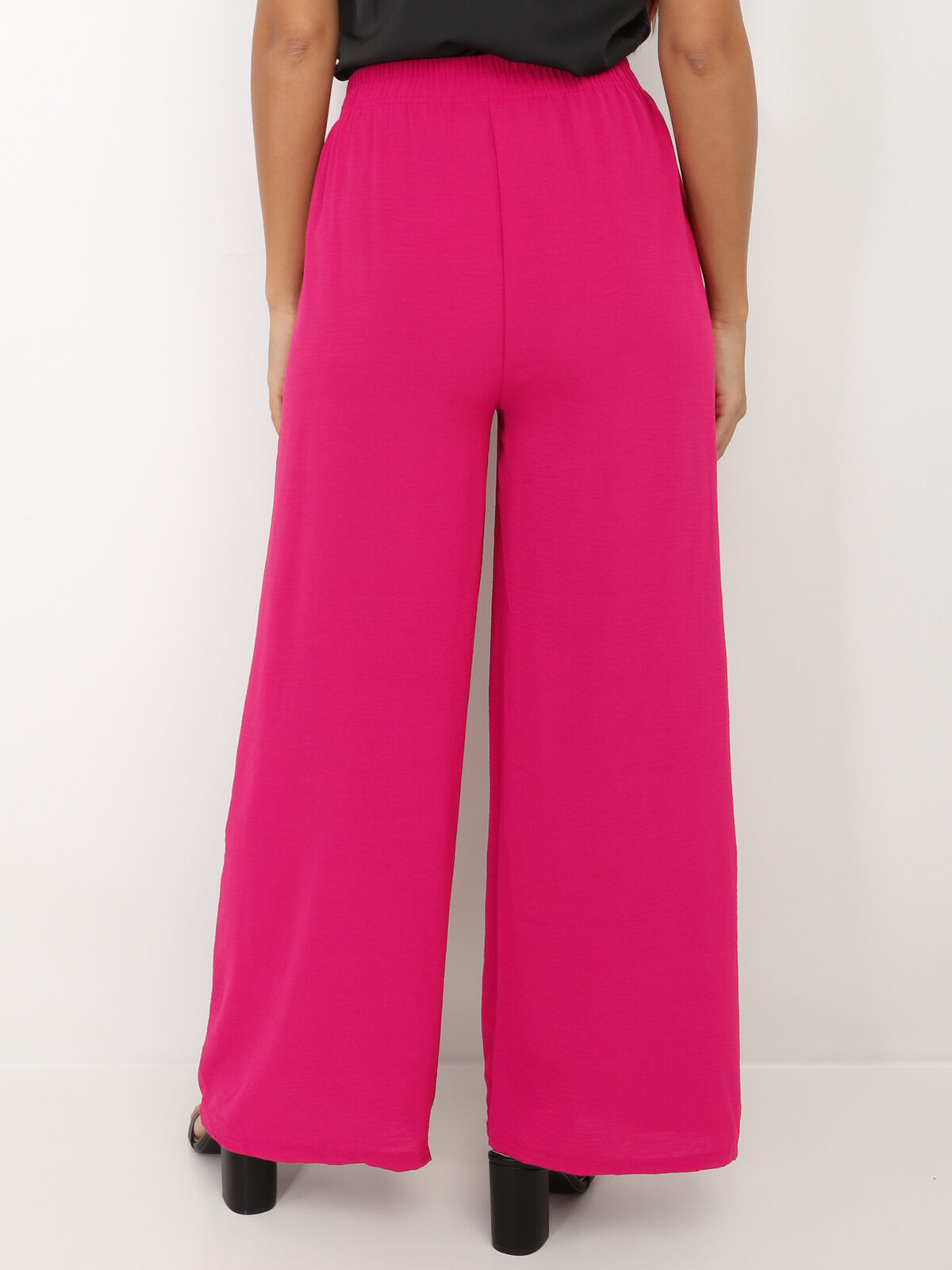 Pantalon ample ceinturé- Fuchsia