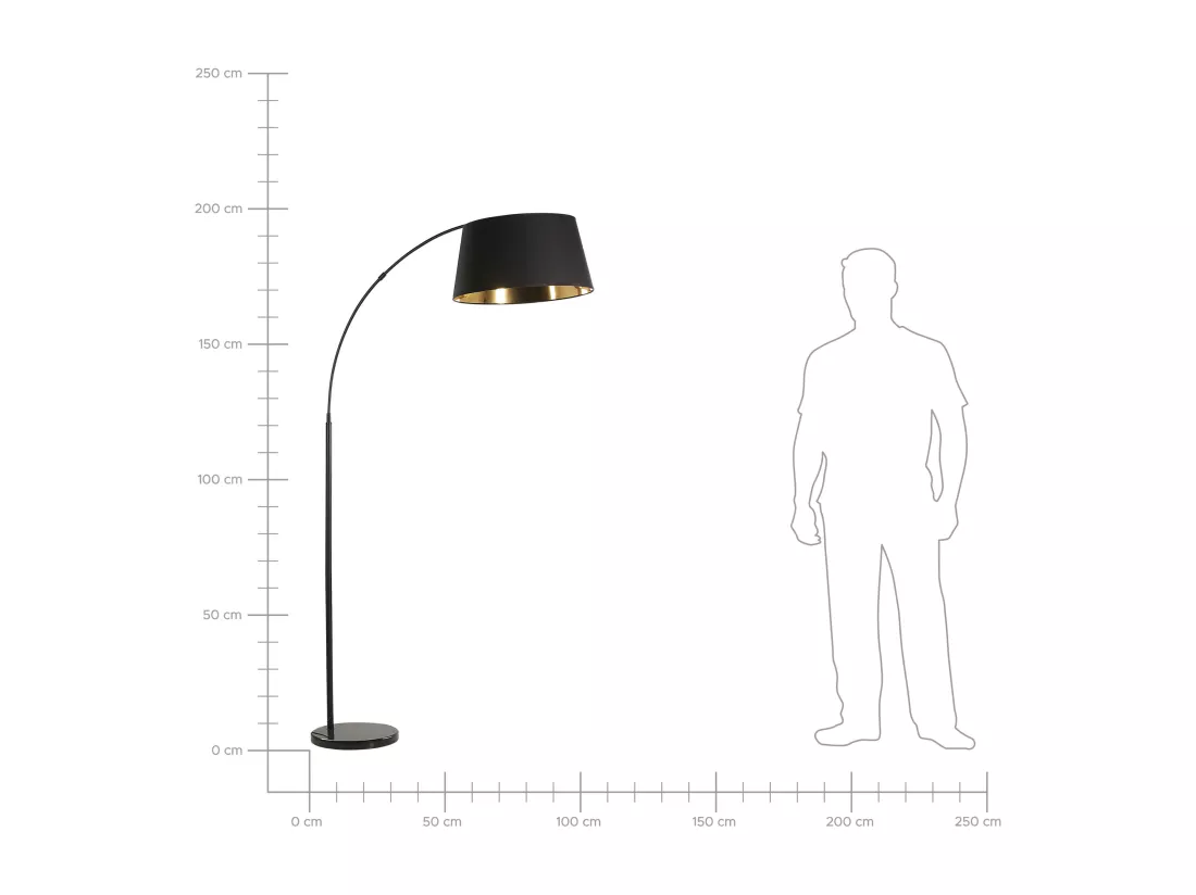 Lampadaire YABUS Métal Noir