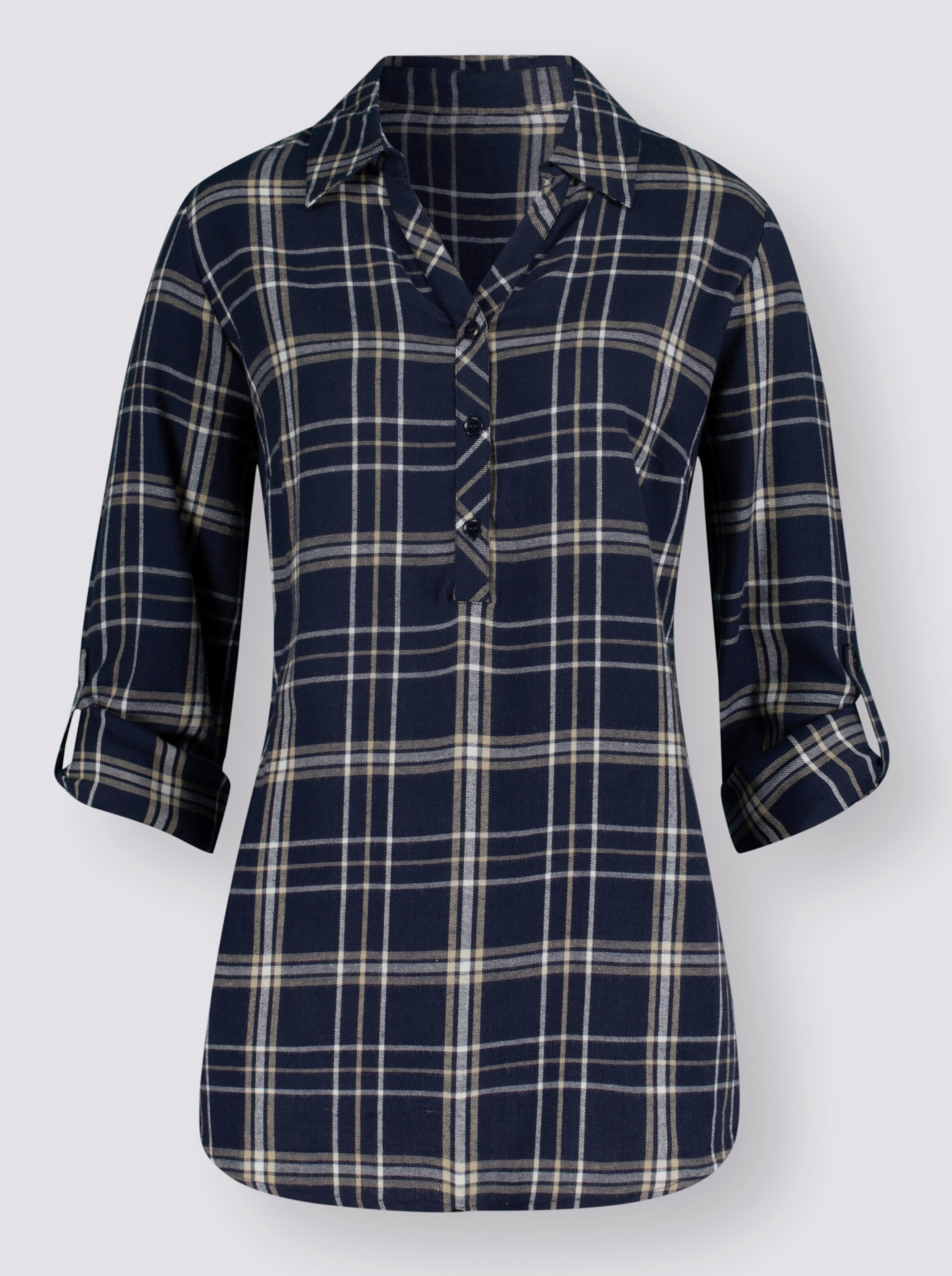 Flanell-Bluse