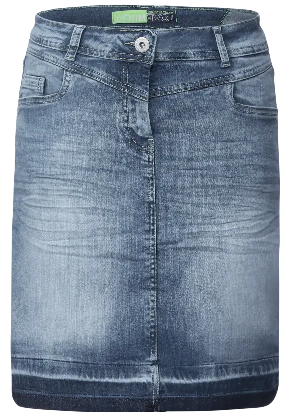 Jeansrock mit Taschen  - authentic used wash