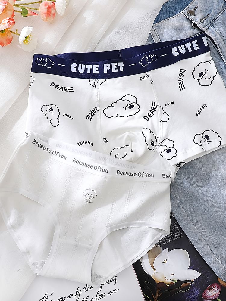 Pancherry - Koppelset: Hondenprint slipje + boxershort