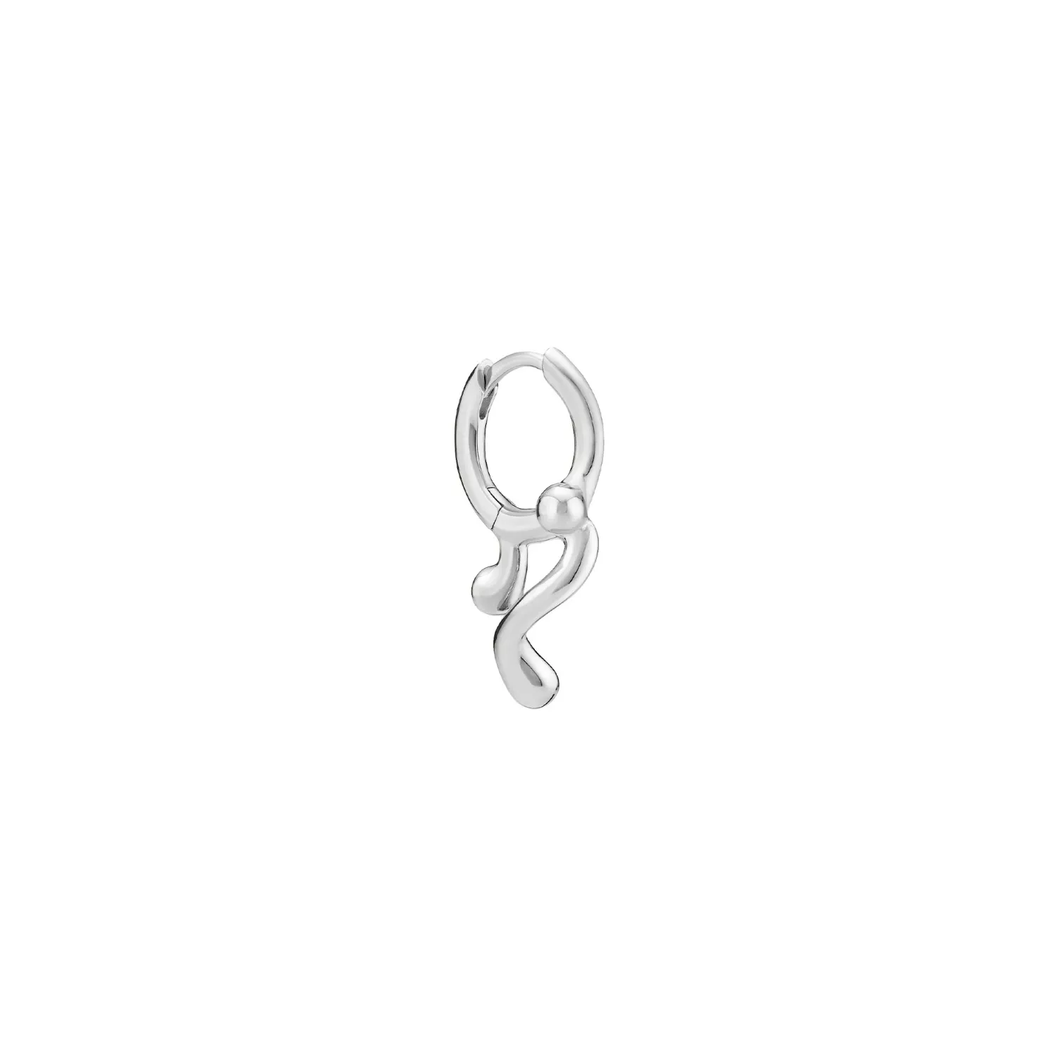 Maria Black Brain Jelly Huggie Ørering Single Sølv 100976AG