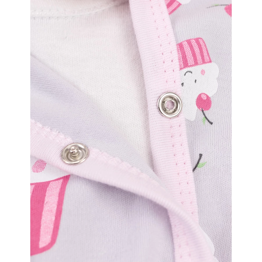 Baby Sweets Schlafanzug Little Cupcake grau rosa