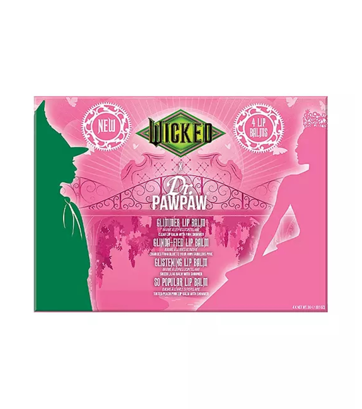 Dr. Paw Paw - *Wicked* - Conjunto de 4 protetores labiais - Glinda Lip Balm Collection