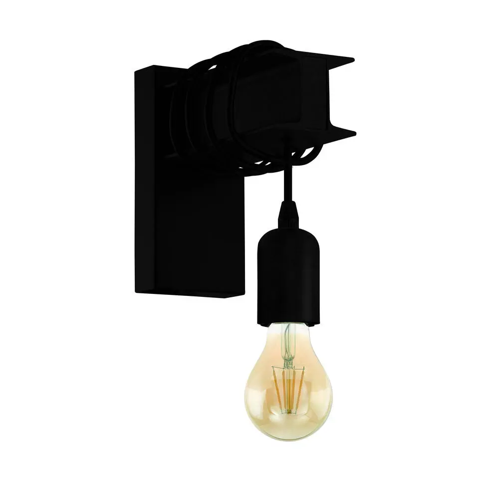 EGLO Townshend 6 Wandlamp - E27 - 19 cm - Zwart