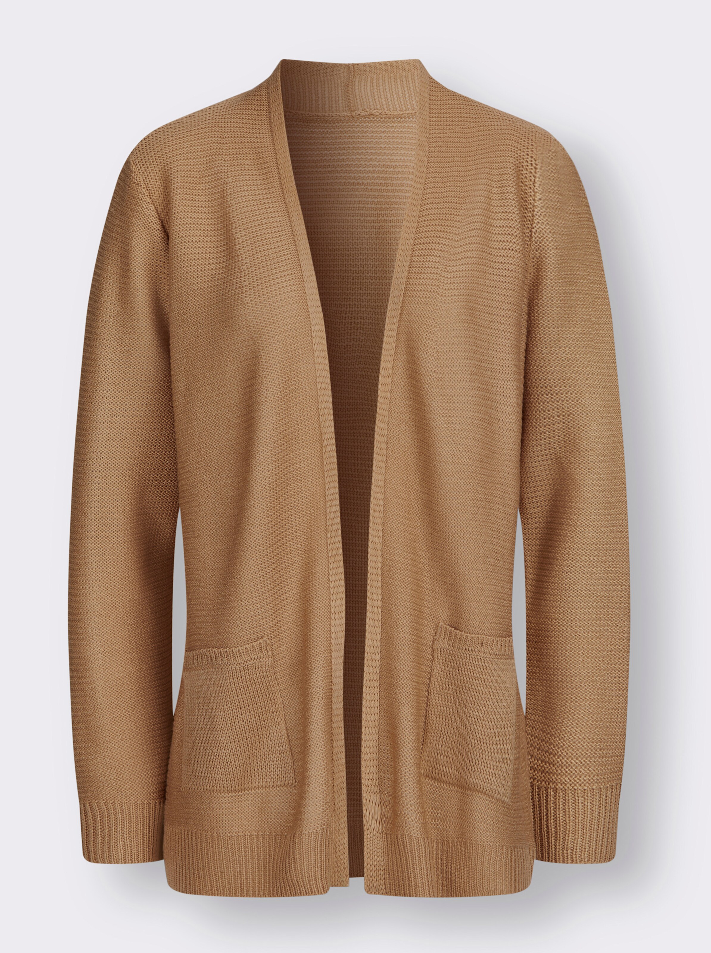 Strickjacke im Linksstrick-Muster
