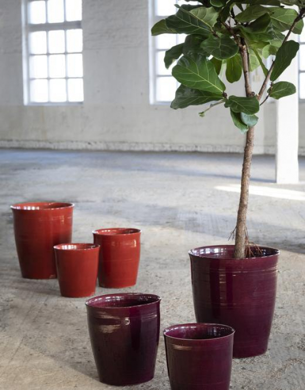 Serax Glazed shades by Serax Lines bloempot large Ø40 groen