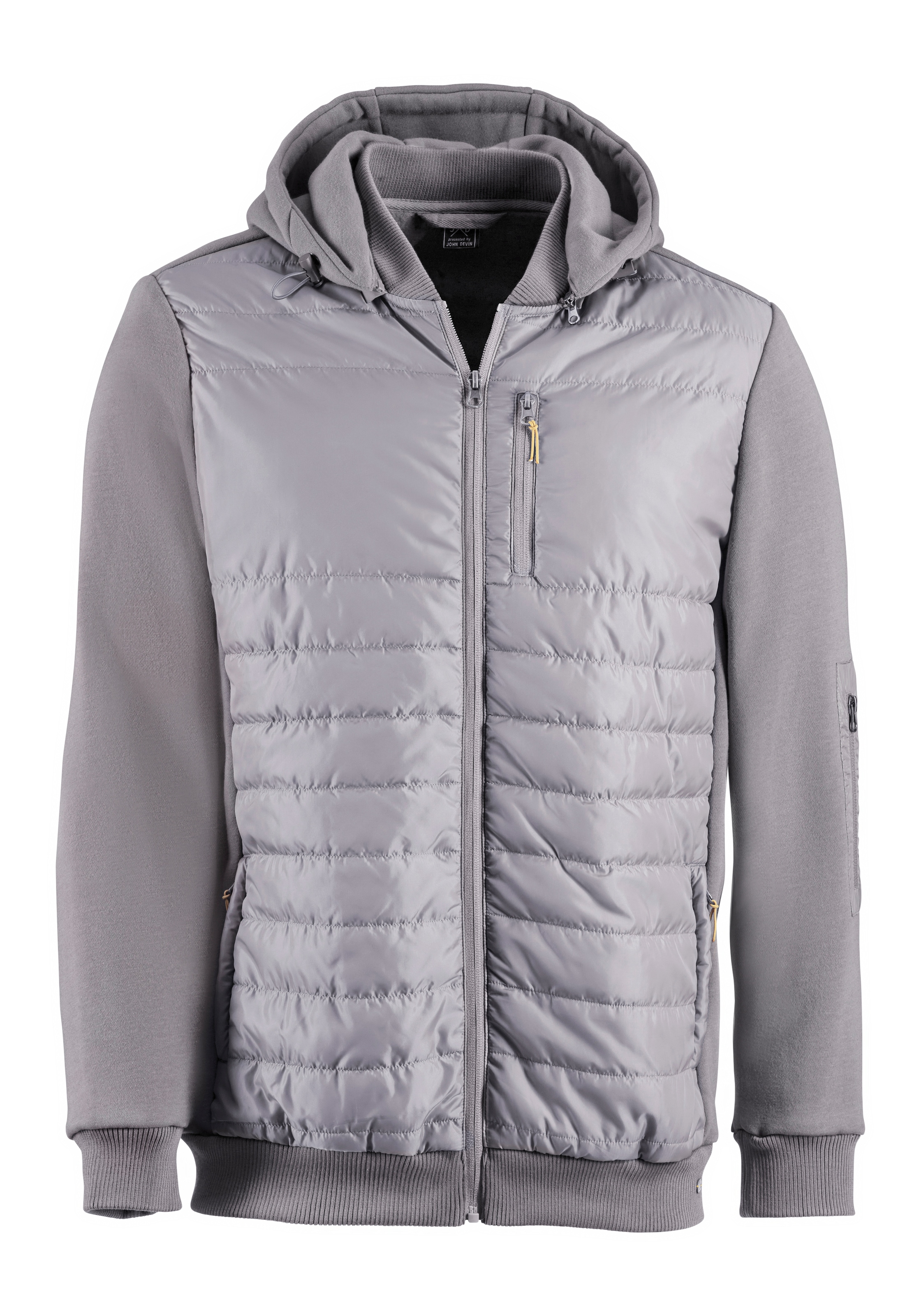 H.I.S Kapuzensweatjacke , im vorderen Bereich gesteppt, mit abnehmbarer Kapuze