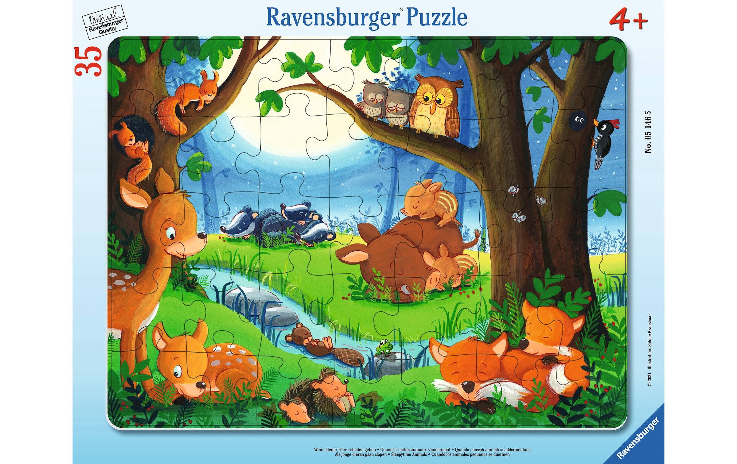Ravensburger Puzzle »Wenn kleine Tiere schlafen«