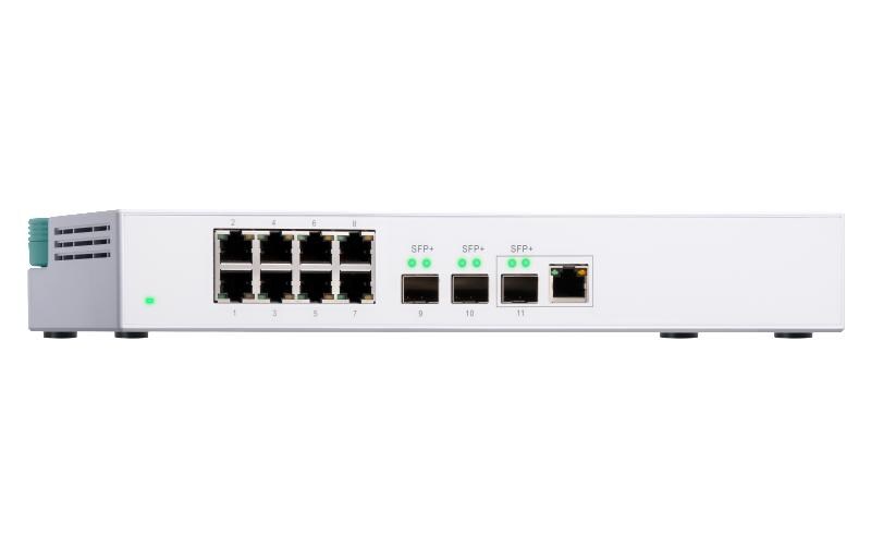 Switch QSW-308-1C 11 Port<br>10GbE-Switch der Einstiegsklasse mit 10GBASE-T/NBASE-T und Gigabit-Ethernet