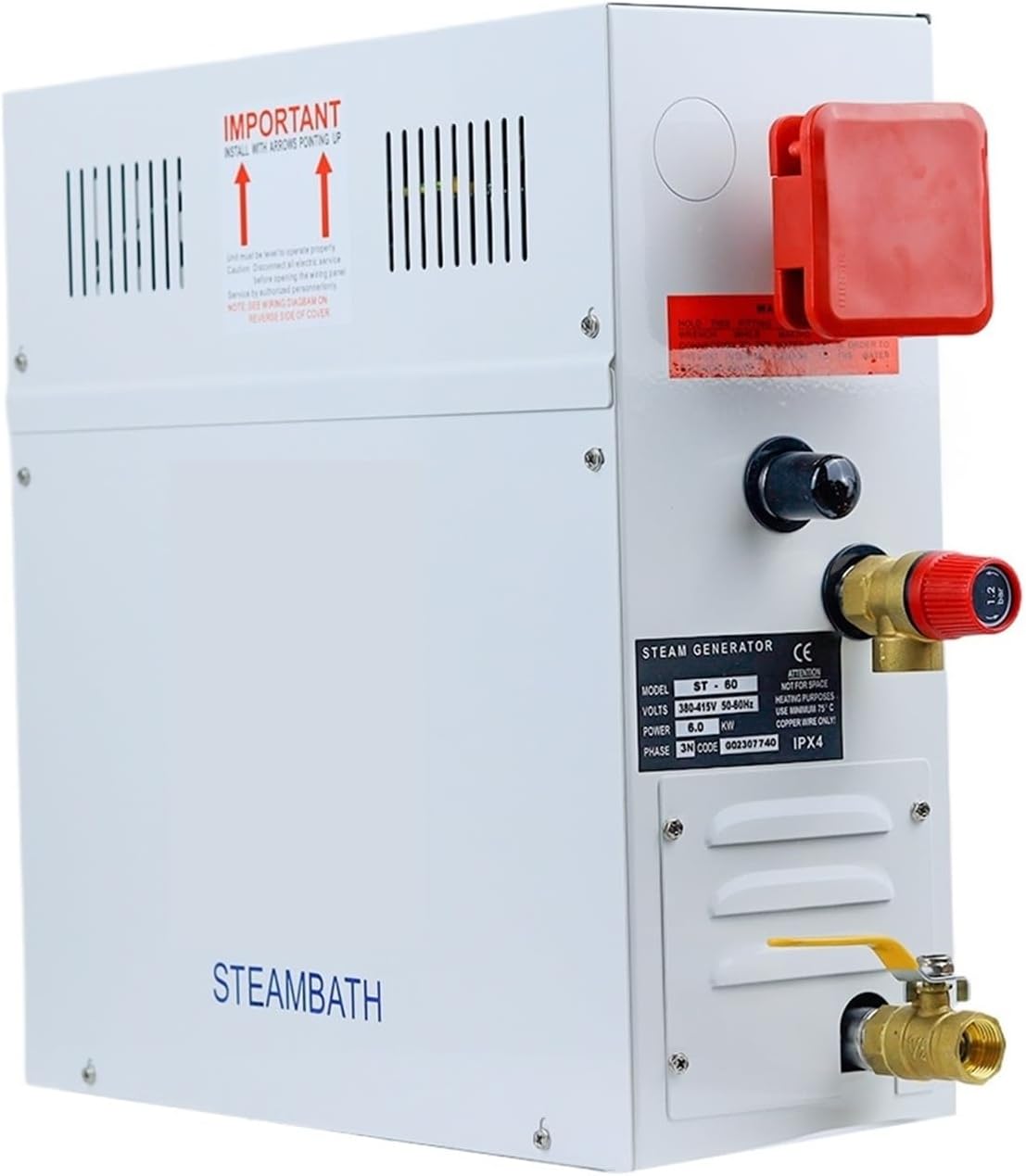 Sauna-Dampfgarer, 9 KW 380V Begasungsmaschine Sauna Dampferzeuger for Heimsaunaraum SPA mit digitaler Steuerung Für geeignete Raumheizung(1)