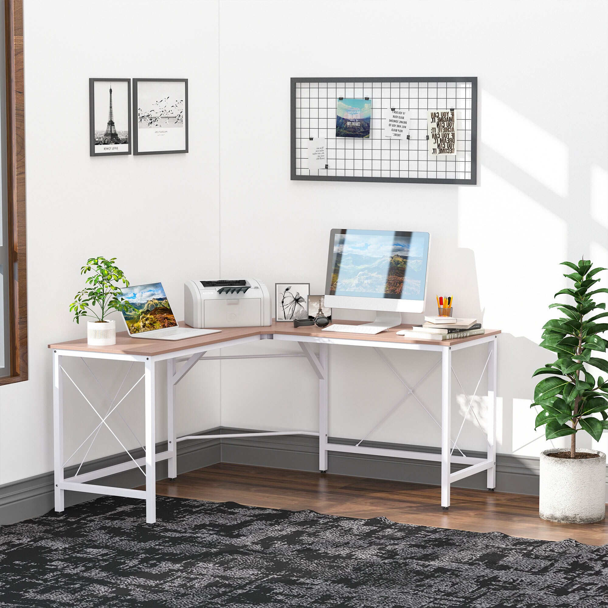 HOMCOM Winkelschreibtisch 150 x 150 x 76 cm (LxBxH)