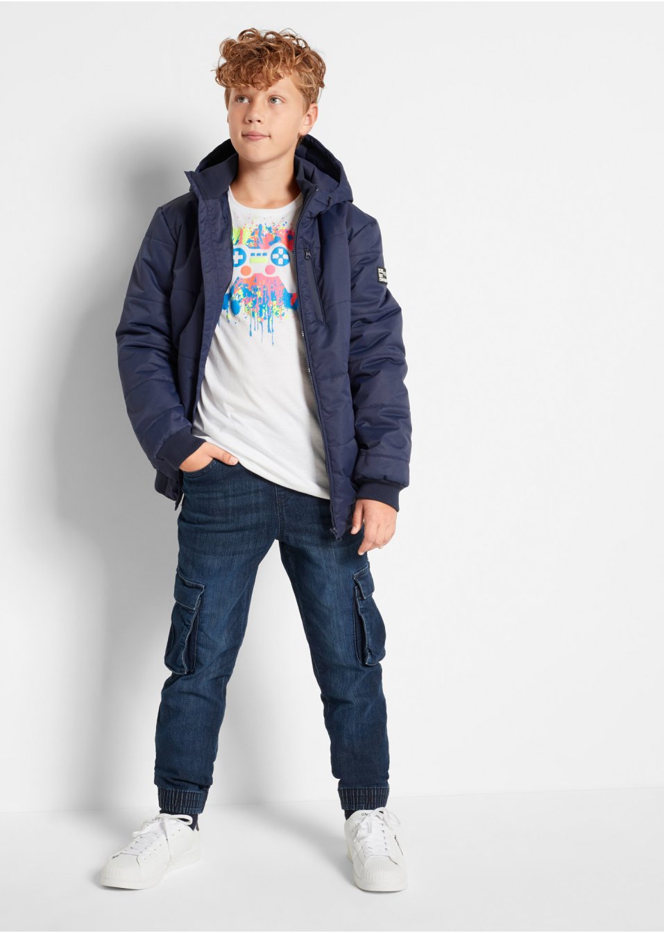 Jean taille extensible garçon, Slim Fit