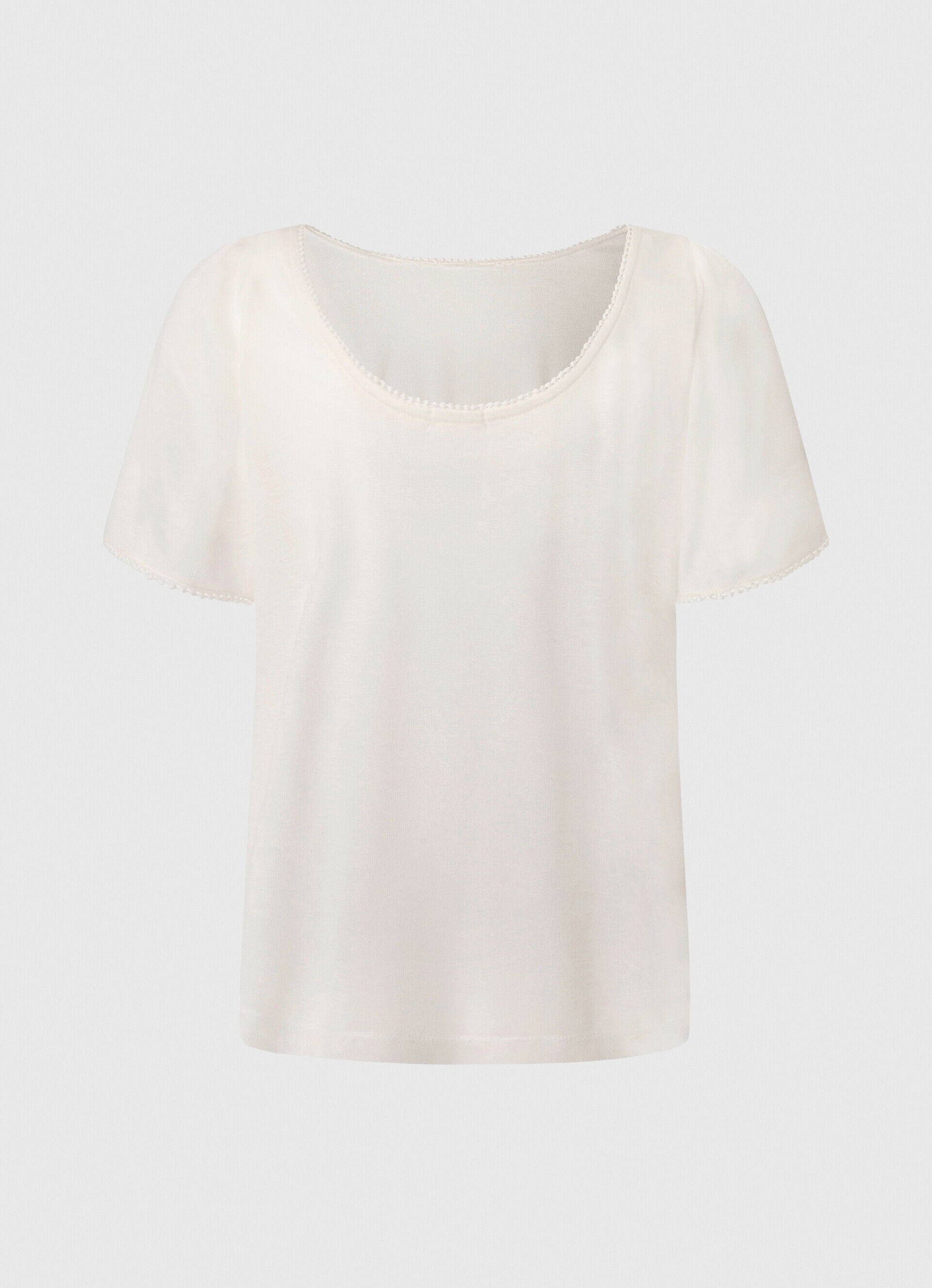 CAMISETA MESCLA COM DECOTE CANOA - branca