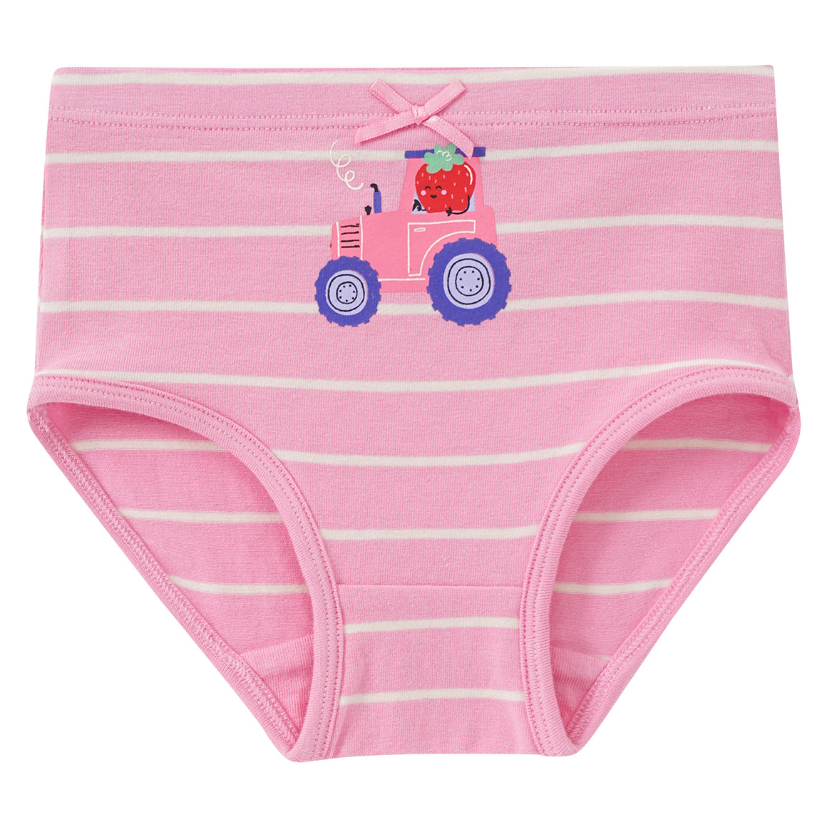 Topomini 3 Baby Slips mit Bauernhof-Motiven rosa / creme / pink