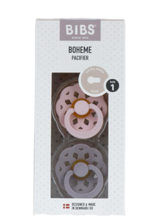 BIBS Fopspeen 0-6 Maanden Blossom/Dusky Lilac 2ST