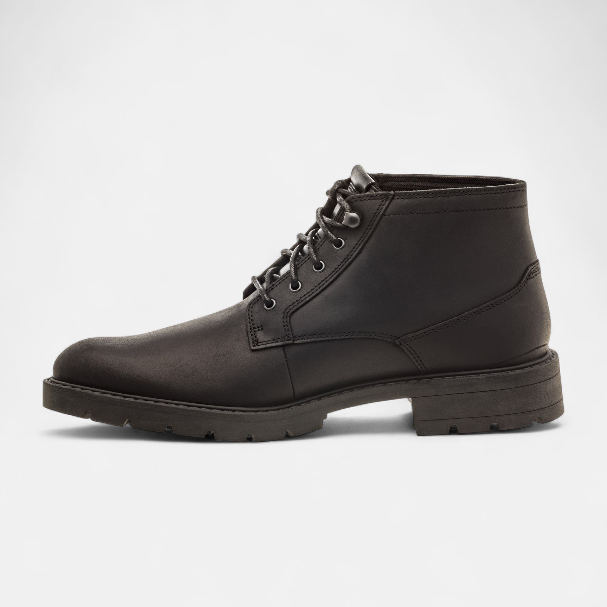 Bottines Homme en cuir noir