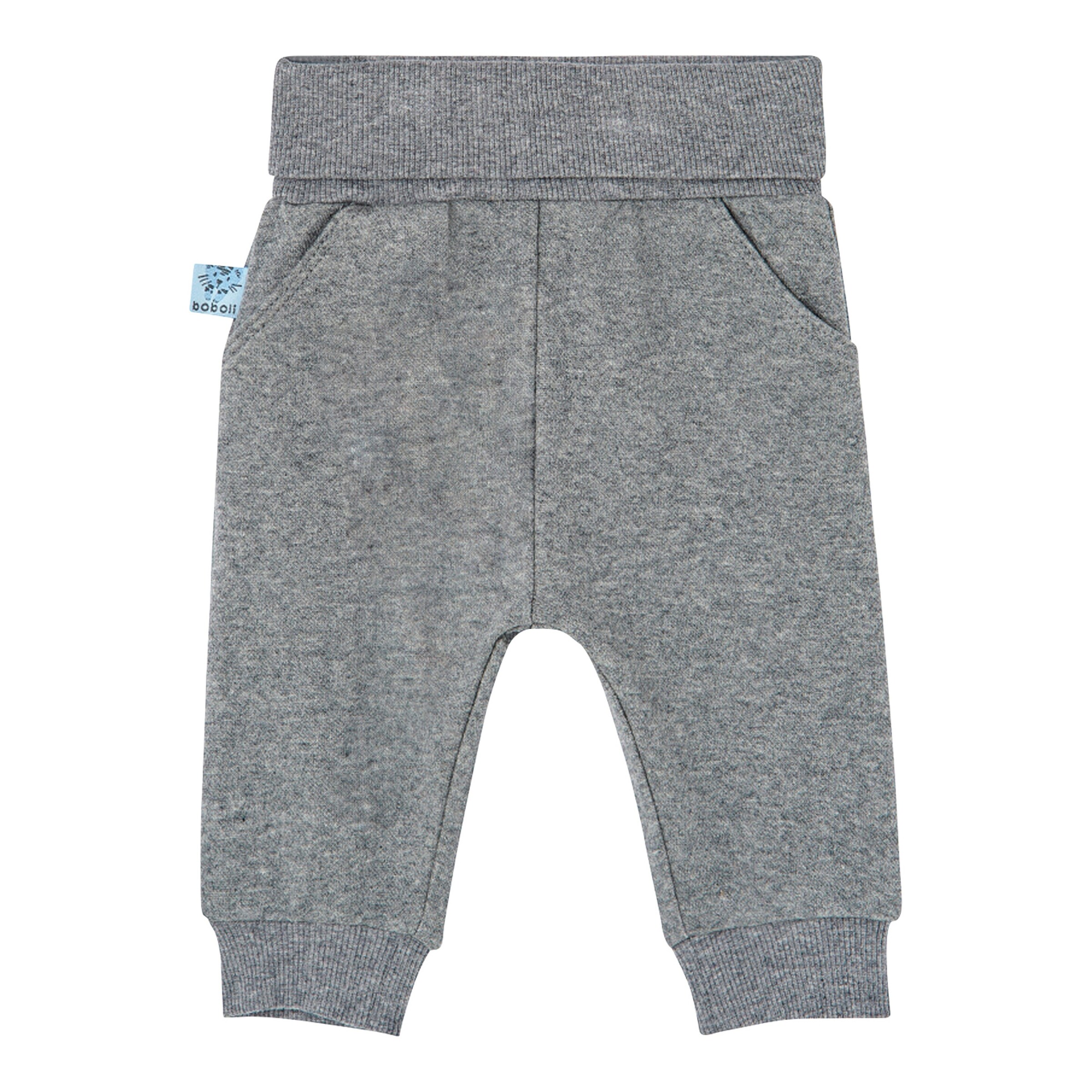 BOBOLI 2-tlg. Set Strickpullover und Jogginghose Tiger hellblau/grau