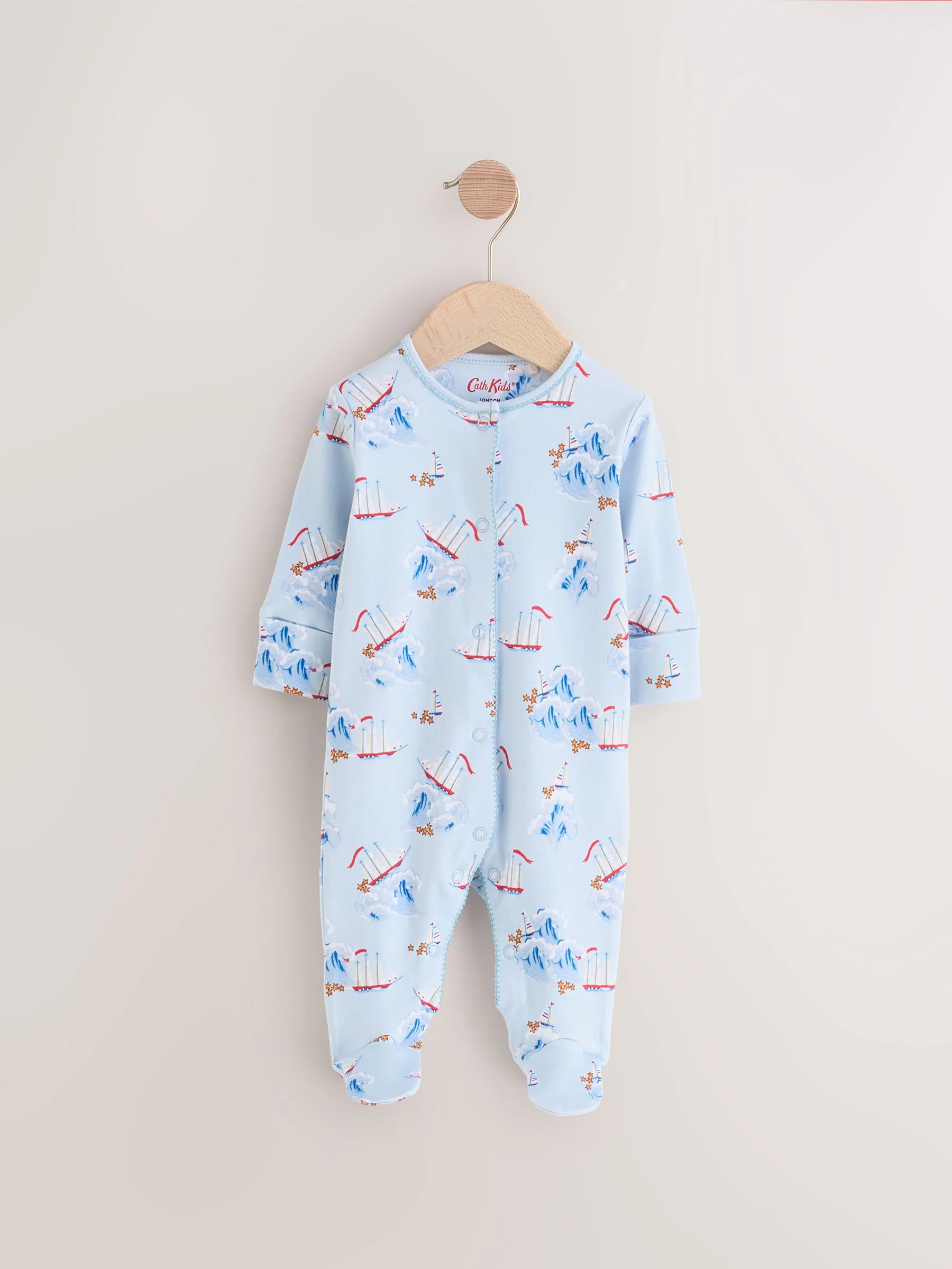 Blauw/wit nautisch - Cath Kidston Baby 100% Katoenen babypyjama 2 Set