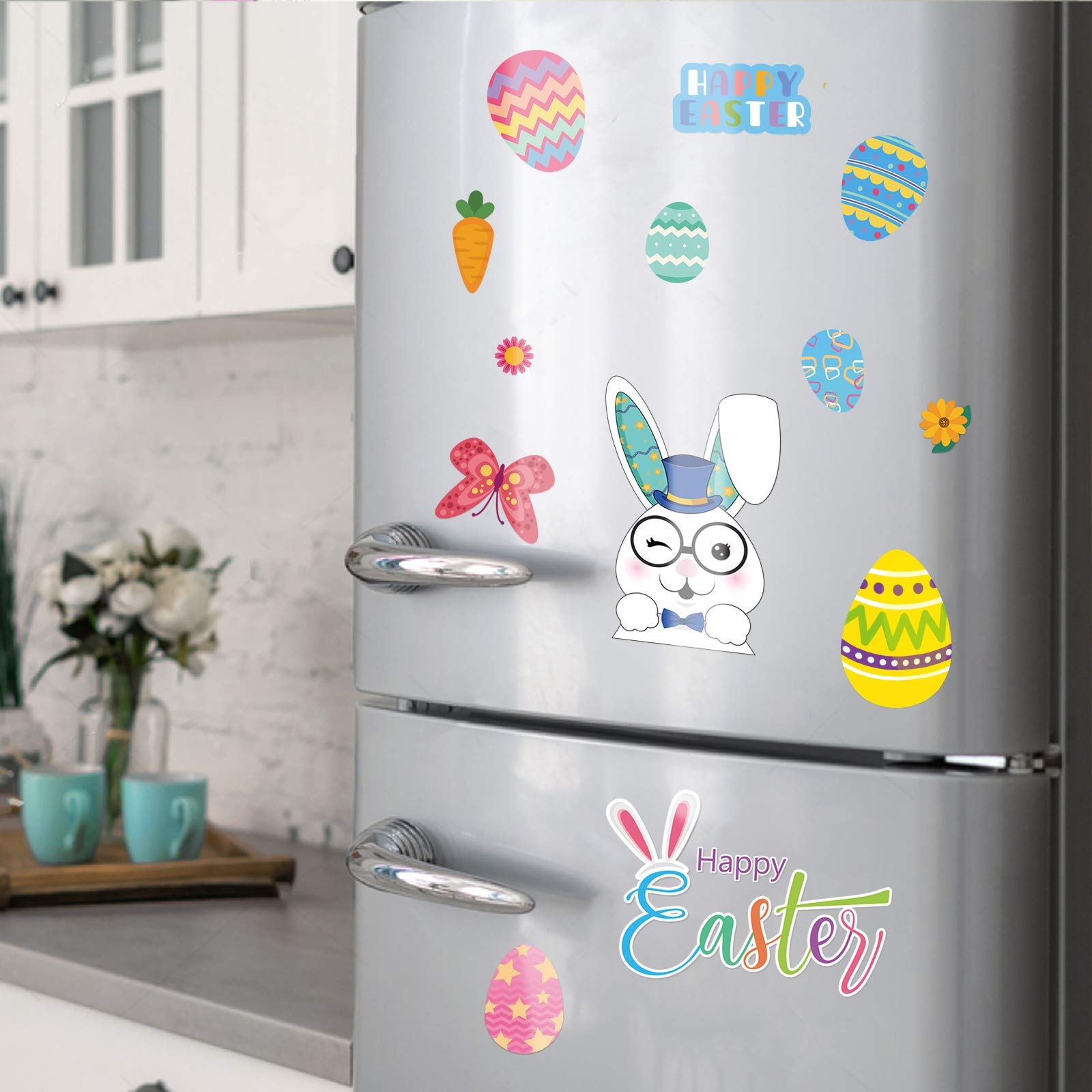 (120er Set) Wandtattoo Aufkleber Oster Home Deko Fenster Sticker - Hasen
