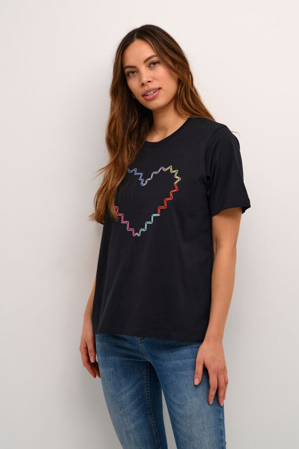 Culture CUamora Heart T-Shirt Black