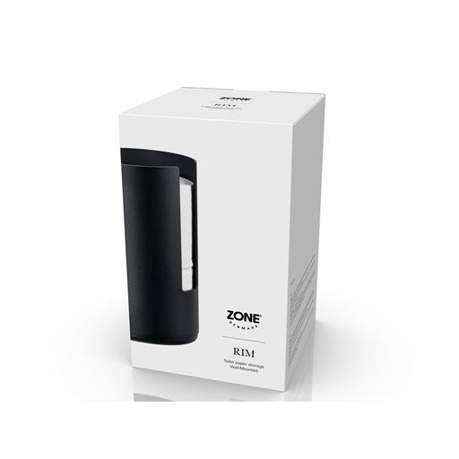 Zone Rim Væghængt Toiletpapirholder, Black