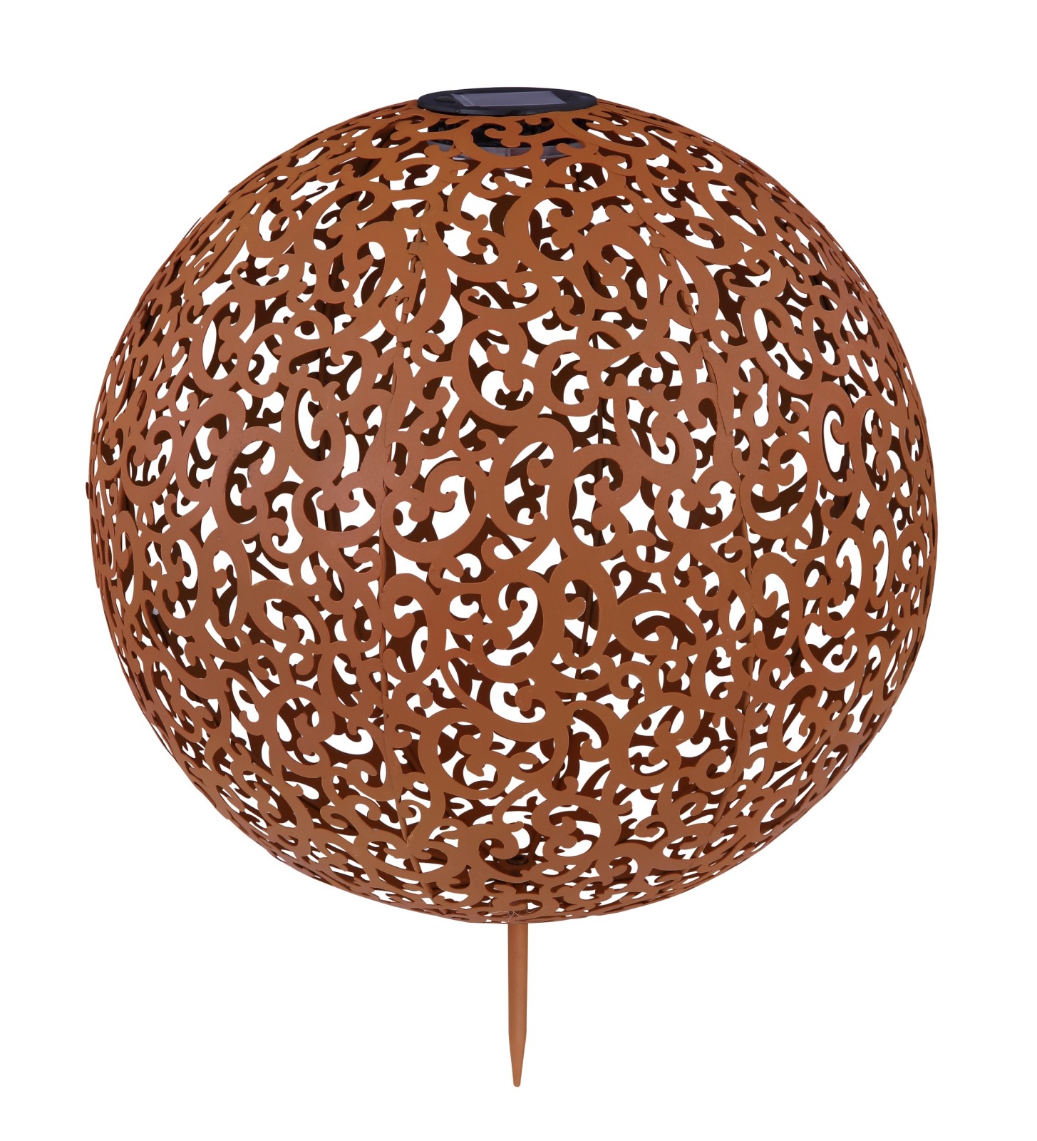 Solarleuchte - rost - Metall - Ø 40 cm