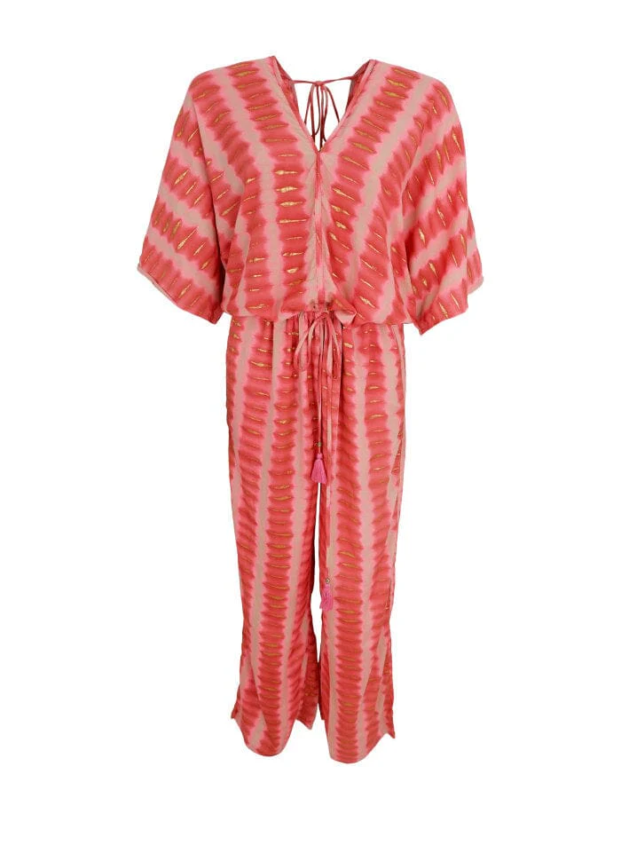Black Colour Bcluna Double V-Neck Jumpsuit glow berry