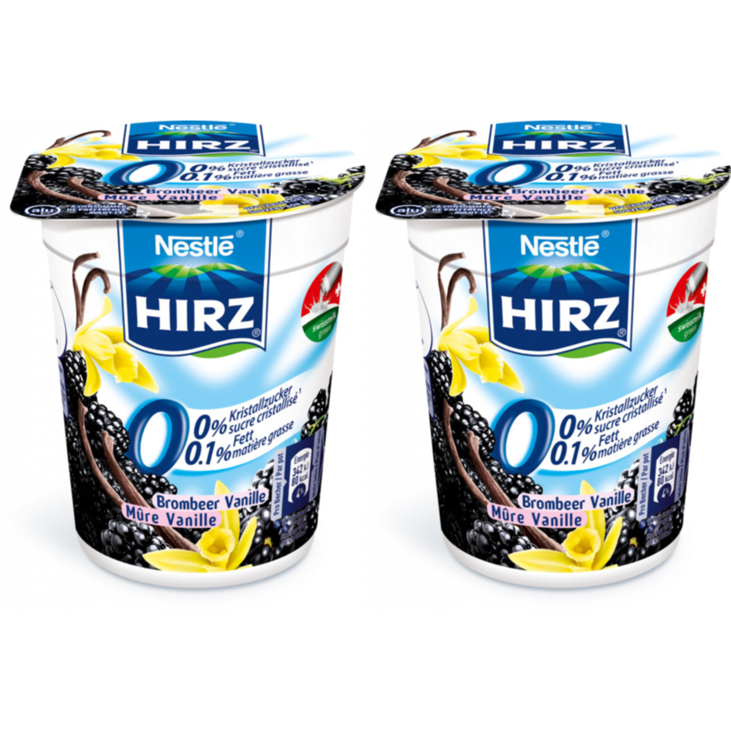 Hirz Joghurt 0% Brombeer & Vanille 2x180g