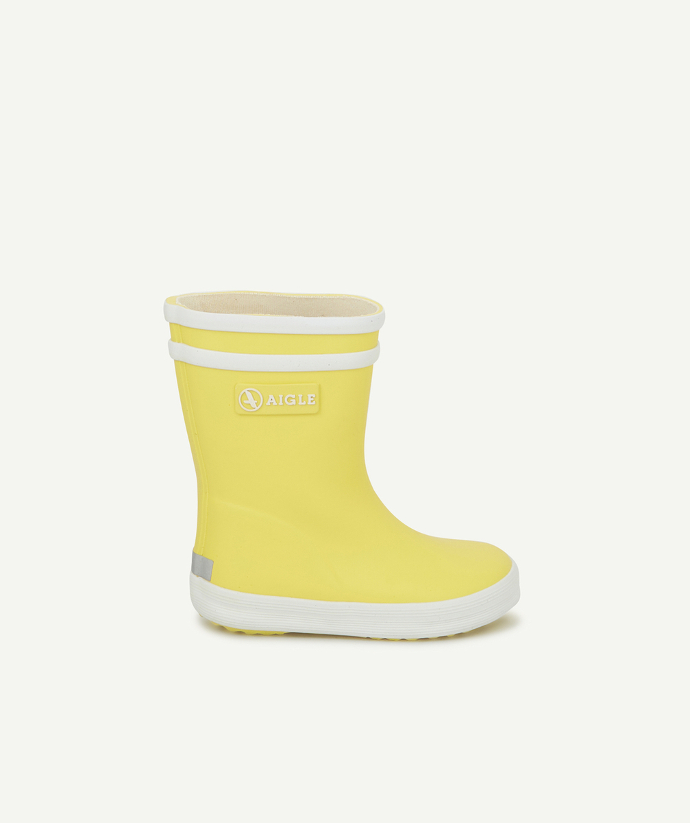 AIGLEBOTTES EN CAOUTCHOUC JAUNE PREMIERS PAS BÉBÉ BABYFLAC