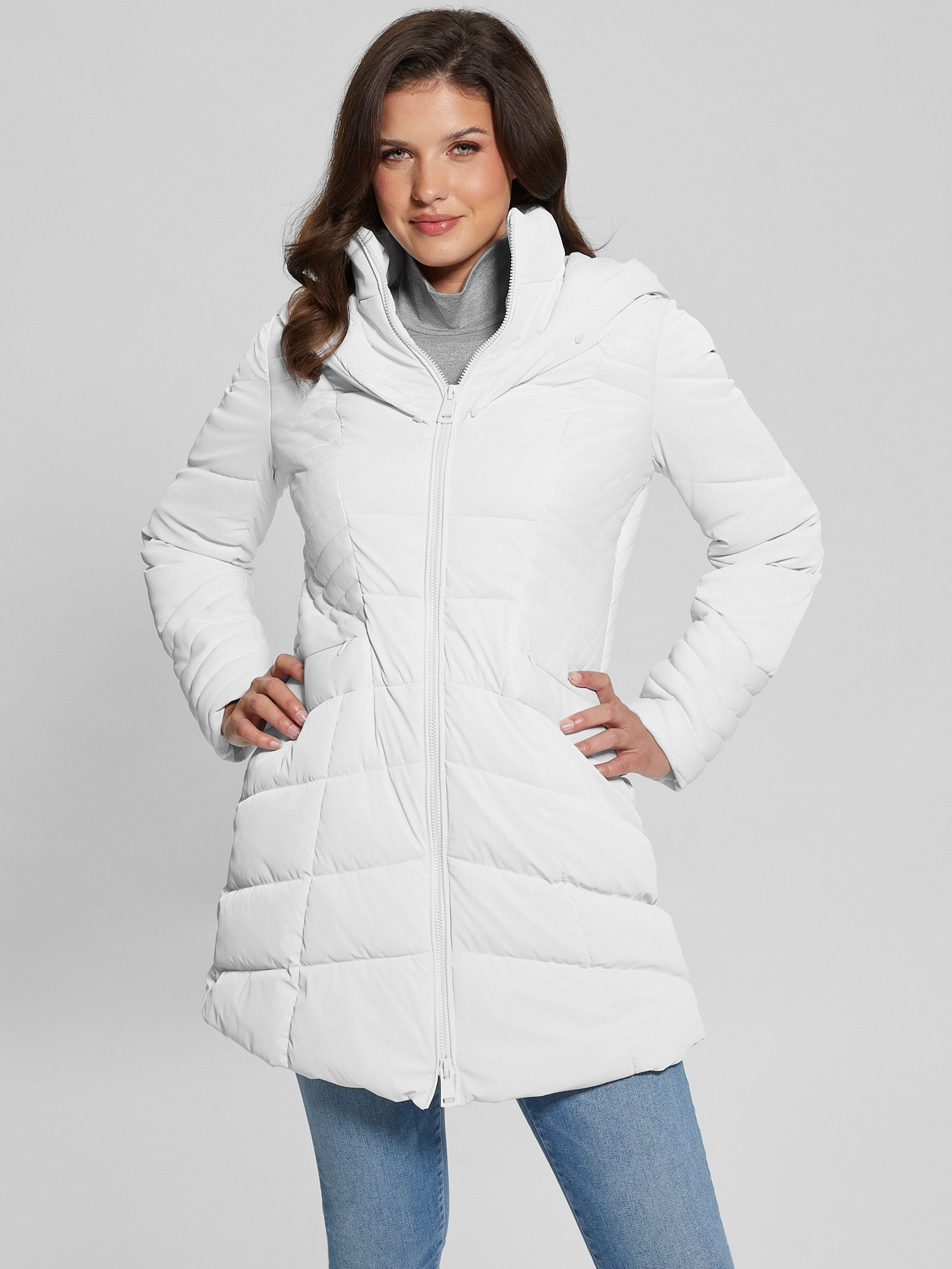 Casaco puffer com capuz Oxana