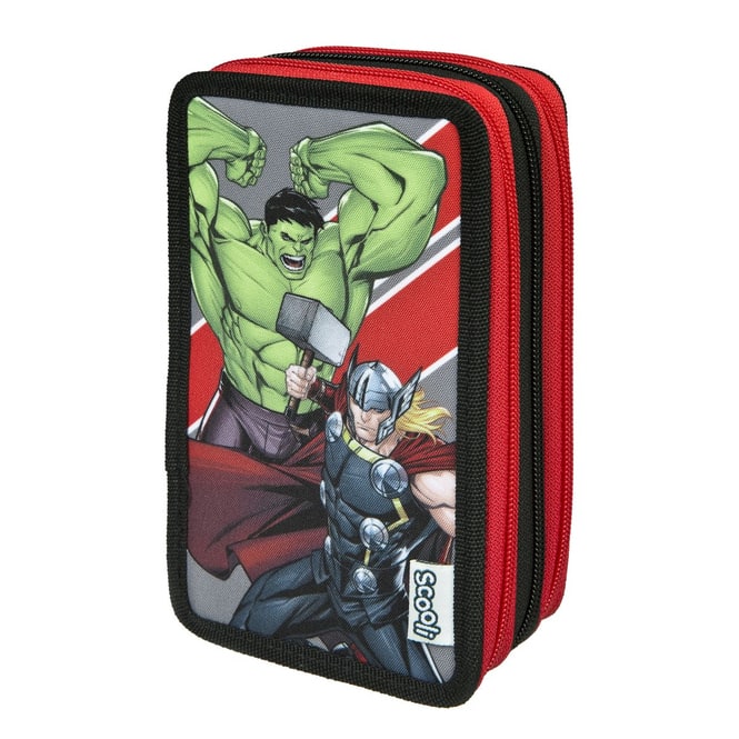 Marvel - Federmäppchen mit 3 Fächern - 30-teilig