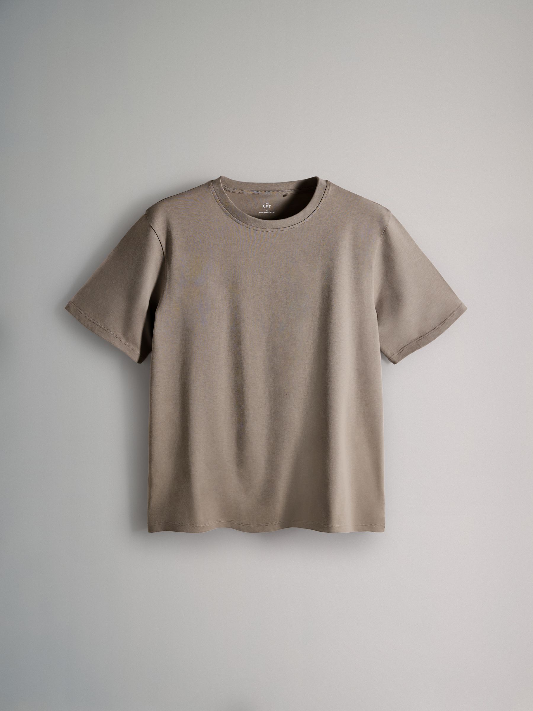 Groen/grijs gemêleerd/Wit/Groene Strepen - The Set verpakking van 4 relaxte T-shirts met korte mouwen