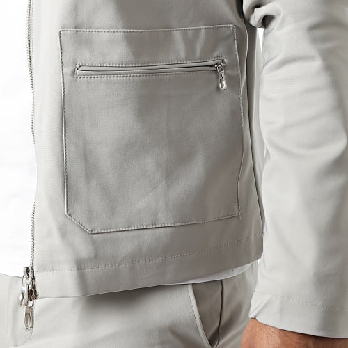 Ensemble Pantalon Veste ZY1106 Gris Clair