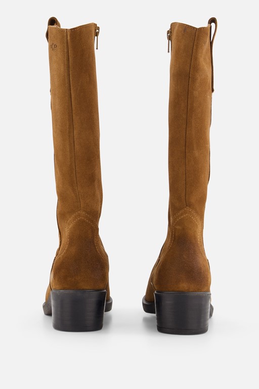 Aqa Cowboylaarzen cognac Suede