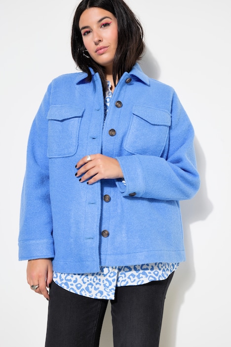 Hemdjacke, Wide Shape, Wolloptik