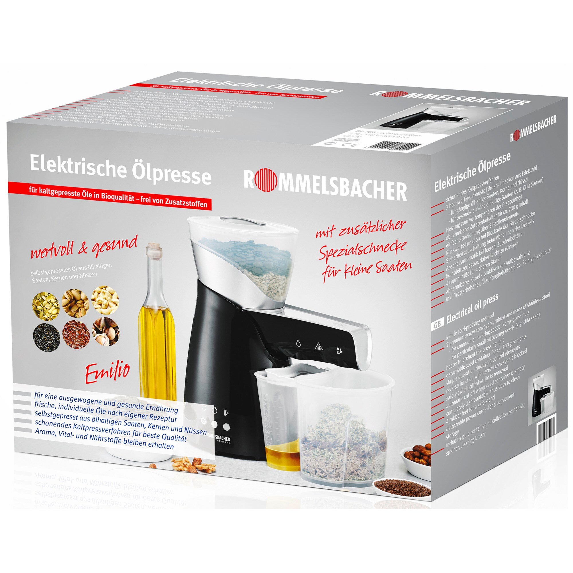 Rommelsbacher Presse Ölpresse OP 700 Emilio