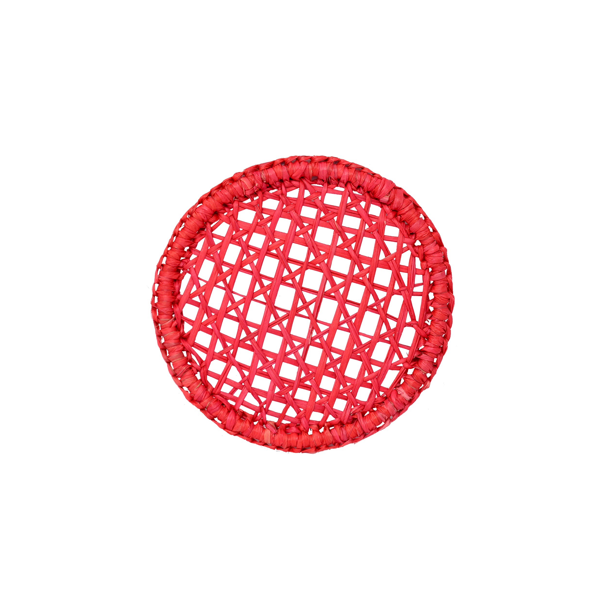 Set de table rond à tissage ajouré avec sous-verre (Lot de 2 unités)