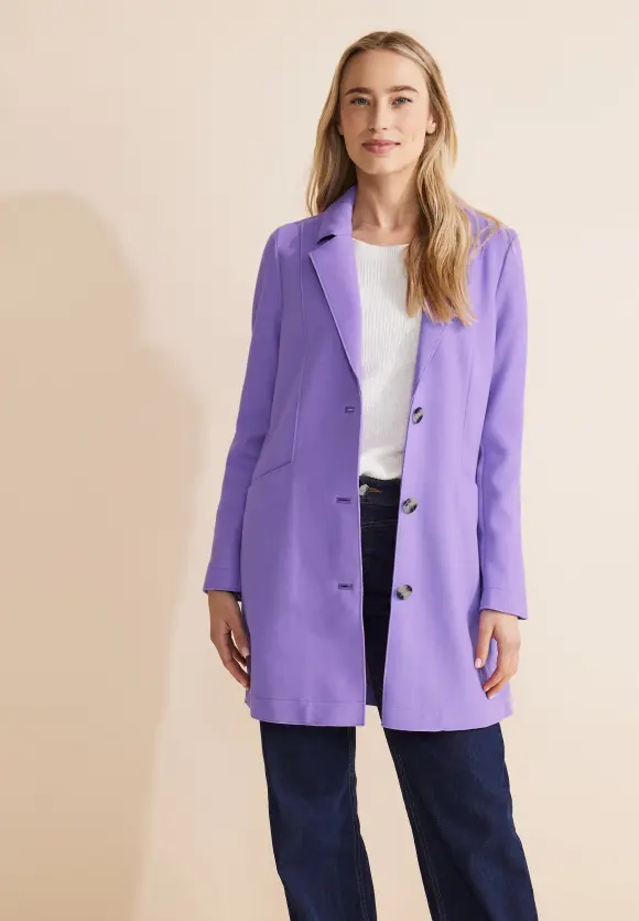 Cosy Übergangsmantel - shiny lilac