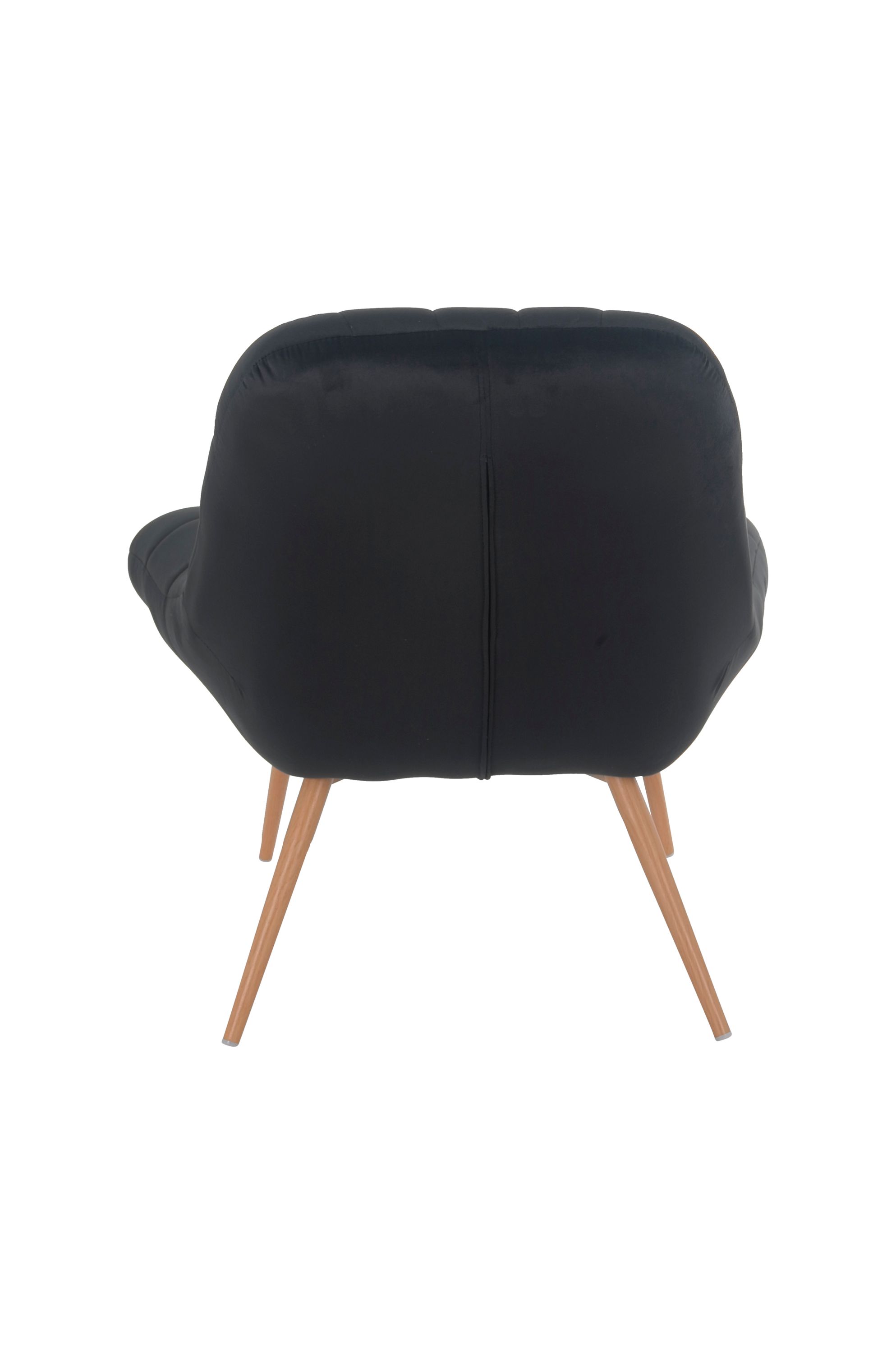 Sessel XXL Samt schwarz Holzoptik Relaxsessel Polstersessel Loungesessel