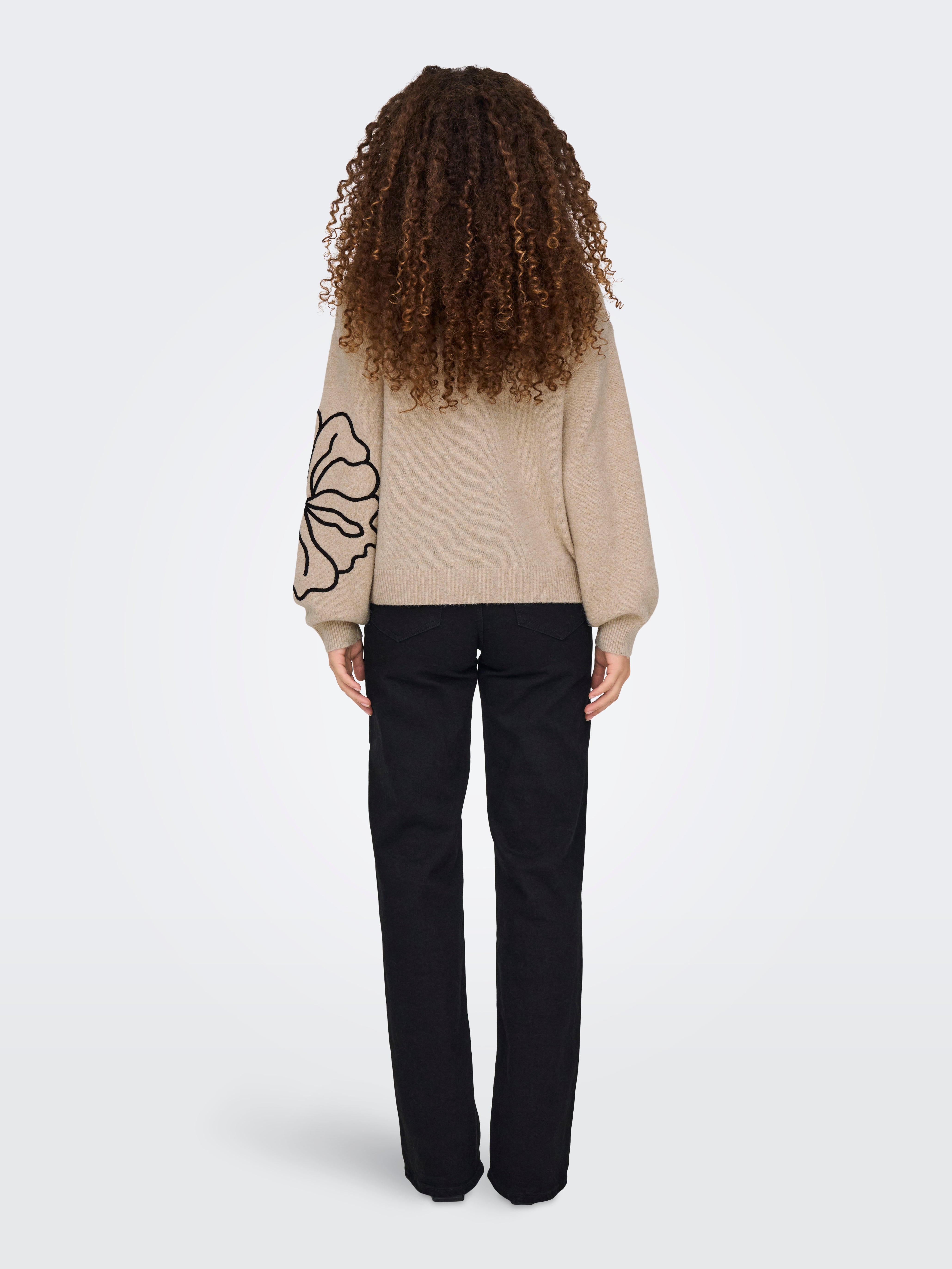 JDYJELLA Strickpullover Cement