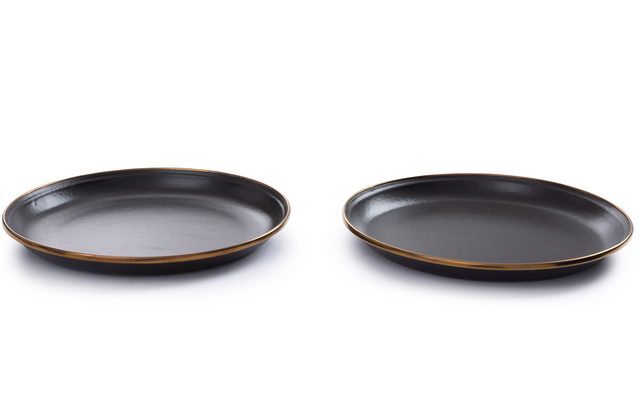 Barebones Enamel emailliertes Salatteller Set 2 teilig