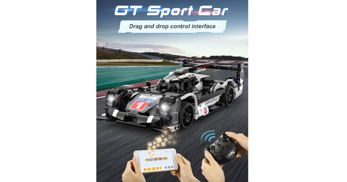 CaDASports Car - GT Sport Car Constructiespeelgoed  (C51307W, Dual Mode Control)