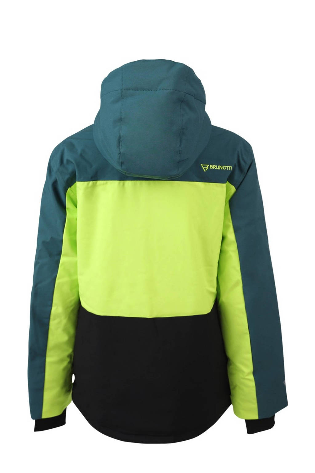 Brunotti ski-jack Aratiny petrol/geel/zwart