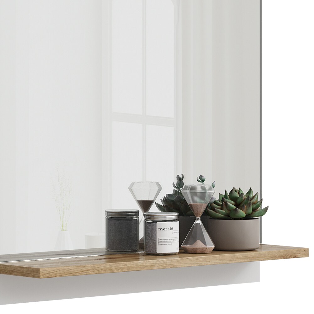 Vicco Badspiegel Marelle 60 x 67 cm modern Wandspiegel mit Ablage für Badezimmer