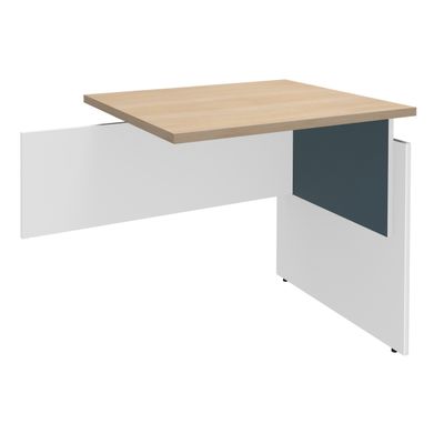 Retour direct pour Bureau INEO JET UP Bureau Vallée - Réglable en hauteur - L80 x H74/78/82 x P60 cm - Pieds Blanc/bleue - plateau chêne clair