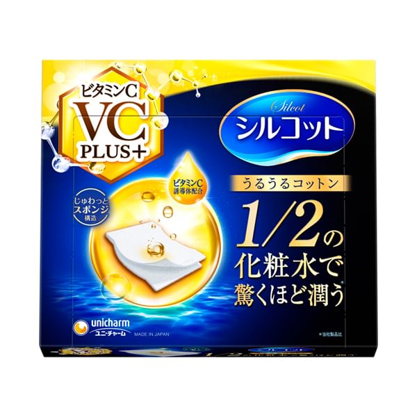 Unicharm - Silcot Sponge Touch Hydraterende Vitamine C Plus+ Wattenschijfje