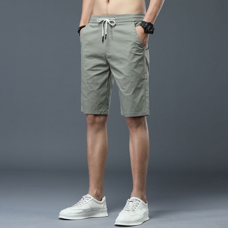 Besto - Mid Rise Plain Shorts